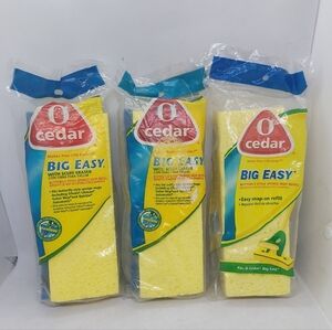 O Cedar Big Easy Flat Sponge Mop Refill Super Absorbent Butterfly Style Lot Of 3